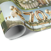 ゴルファー用ゴルフ第70誕生日 ラッピングペーパー (ロールコーナー)