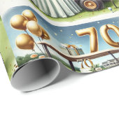 ゴルファー用ゴルフ第70誕生日 ラッピングペーパー (ロールコーナー)