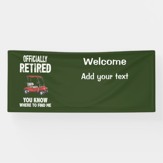 ゴルファー用ゴルフ退職車 横断幕 (横)