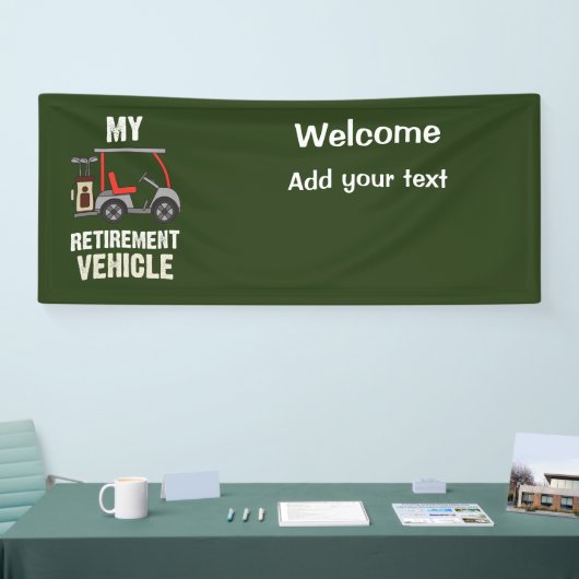 ゴルファー用ゴルフ退職車 横断幕 (トレードショー)