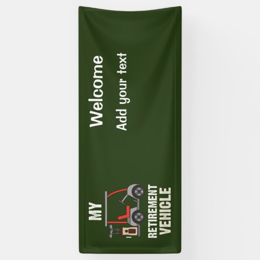 ゴルファー用ゴルフ退職車 横断幕 (縦)