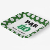 ゴルファー用ゴルフ80誕生日 ペーパープレート (傾斜あり)