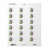 ゴルファー用サンタハット付きゴルフバッグ ラベル (フルシート)