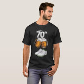 ゴルファー用ビール付きゴルフ70誕生日 Tシャツ (正面フル)