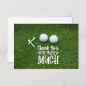 ゴルファー用ボール付きゴルフサンキューカード サンキューカード (正面/裏面)