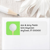 ゴルファー用差出人住所ラベルゴルフボールデザイン ラベル (インサイチュ)