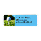 ゴルファー用差出人住所ラベルゴルフボールデザイン ラベル (正面)