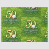 ゴルファー用数字入りゴルフ50歳の誕生日 薄葉紙 (正面)