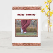 ゴルファー用誕生日カード カード (黄色い花)