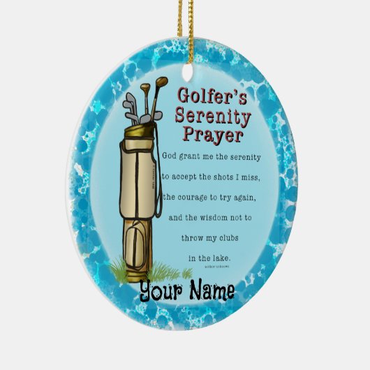 ゴルファー祈りの言葉ゴルフ セラミックオーナメント (右)
