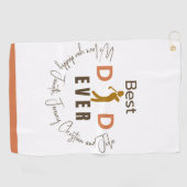 ゴルファー私たちは愛してあなた最高ののパパパパの日 ゴルフタオル (横)