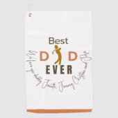 ゴルファー私たちは愛してあなた最高ののパパパパの日 ゴルフタオル (正面)