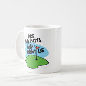 ゴルファー私は大きなパットが好きで嘘をつけない コーヒーマグカップ (正面左)