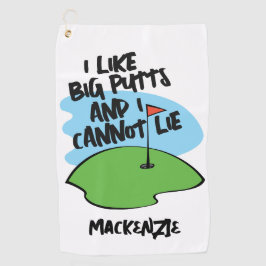 ゴルファー私は大きなパットが好きで嘘をつけない ゴルフタオル