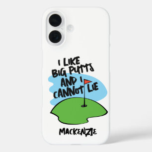 ゴルファー私は大きなパットが好きで嘘をつけない iPhone 16ケース
