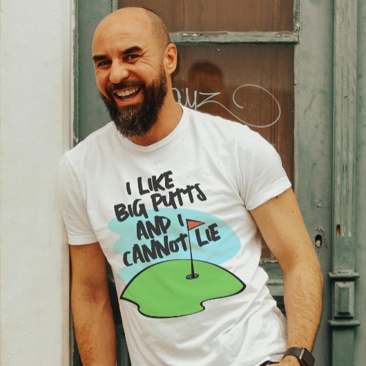 ゴルファー私は大きなパットが好きで嘘をつけない Tシャツ