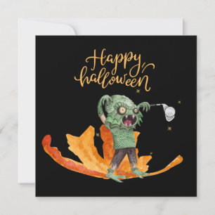 ゴルファー葉書のゴルフハロウィンデー カード