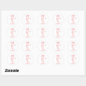 ゴルファー記号zazzle ラウンドシール (シート)
