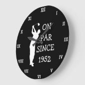 ゴルファー誕生日70thおもしろいセクターパー ラージ壁時計 (傾斜)