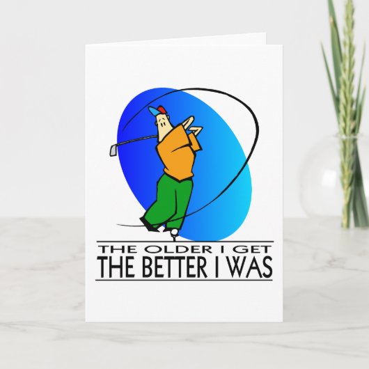 ゴルファー誕生日 カード (正面)