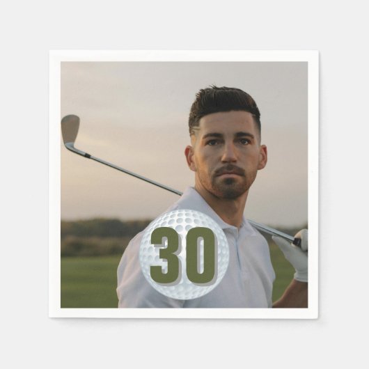 ゴルファー誕生祝い スタンダードカクテルナプキン (正面)