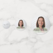 ゴルファー退職したカップル母パパ2画像テンプレート コンフェッティ (裏面)