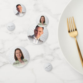 ゴルファー退職したカップル母パパ2画像テンプレート コンフェッティ