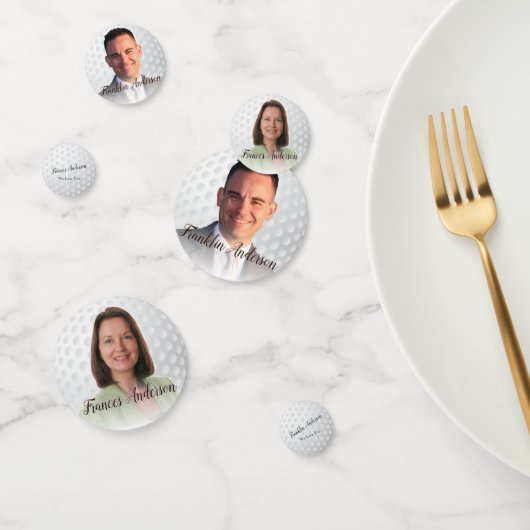 ゴルファー退職したカップル母パパ2画像テンプレート コンフェッティ (グループ)