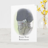 ゴルファー退職カード カード (黄色い花)