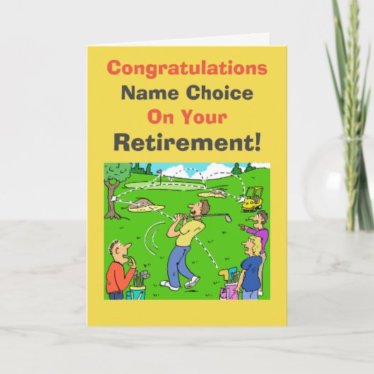 ゴルファー退職 カード (正面)