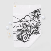 ゴルファー遊の四輪車を使ったゴルフ ゴルフタオル (インサイチュ)