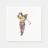 ゴルファー遊のAショット スタンダードカクテルナプキン (正面)