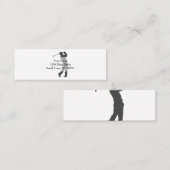 ゴルファー選手のシルエット スキニー名刺 (正面/裏面)