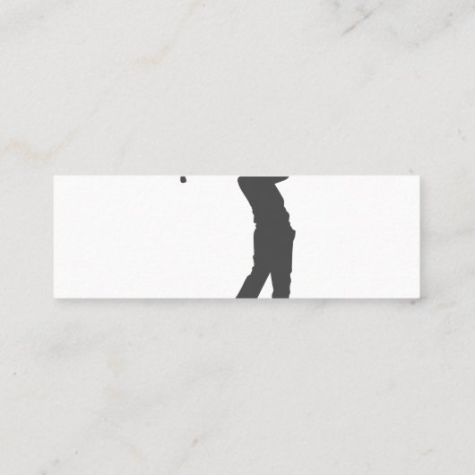 ゴルファー選手のシルエット スキニー名刺 (裏面)