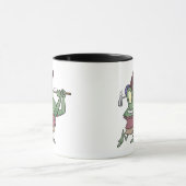 ゴルファー間抜けカエル漫画 マグカップ (中央)