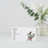 ゴルファー間抜けカエル漫画 名刺 (スタンド正面)