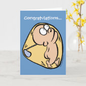 ゴルファー青いお祝い未来 カード (黄色い花)