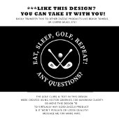 ゴルファー黒モダンスポーツPro機器モノグラム ゴルフタオル