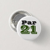 ゴルファー21歳の誕生日のためのゴルフボールパー21 缶バッジ (正面&裏面)