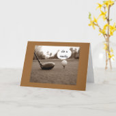 ゴルファー40歳の誕生日おもしろい カード (黄色い花)