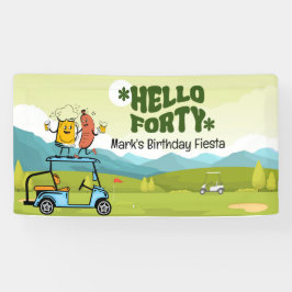 ゴルファー40歳の誕生日パーティー 横断幕