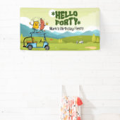 ゴルファー40歳の誕生日パーティー 横断幕 (インサイチュ)