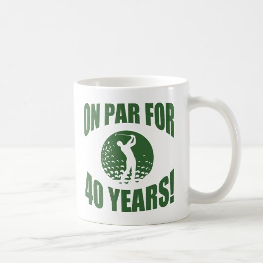 ゴルファー40歳の誕生日 コーヒーマグカップ (右)