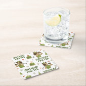 ゴルファー60番目の猫好き誕生日 スクエアペーパーコースター (インサイチュ)