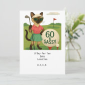 ゴルファー60番目の猫好き誕生日 招待状 (スタンド正面)