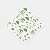 ゴルファー60番目の誕生日でゴルフボールとアイロン スタンダードランチョンナプキン (角)