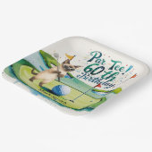 ゴルファー60誕生日のシャム猫好き ペーパープレート (傾斜あり)