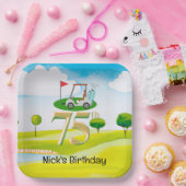 ゴルファー75番目の誕生日オンゴルフコース ペーパープレート (パーティー)