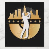 ゴルファー、アーバン&ライフスタイル ワインラベル (シングルラベル)