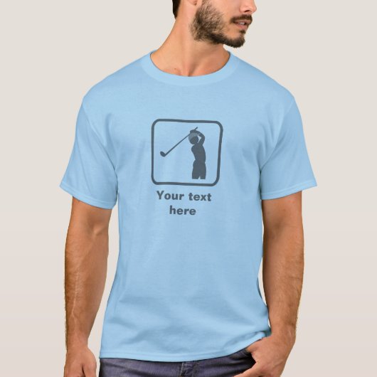 ゴルファー – グレーロゴ – カスタマイズ可能 Tシャツ (正面)
